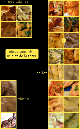 lien recette noix de coco et/ou lait de coco dans un plat